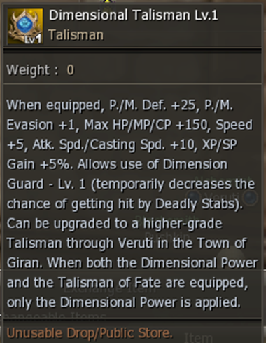 Dimensional Talisman