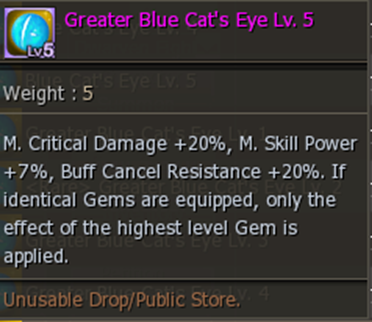 Greater Blue Cat's Eye Lv. 5