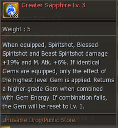 Greater Sapphire Lv. 3