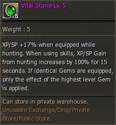 Vital Stone Lv. 5