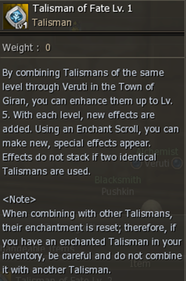 Talisman Of Fate