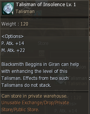 Talisman Of Insolence